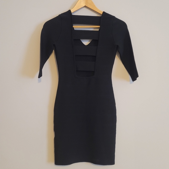 Black Bodycon Dress - Picture 2 of 4